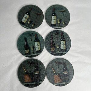 Pomerant Tuscan Cellars Wine 6pc. Glass Coaster Set